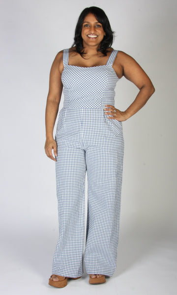 Roadrunner Jumpsuit - Blue Gingham