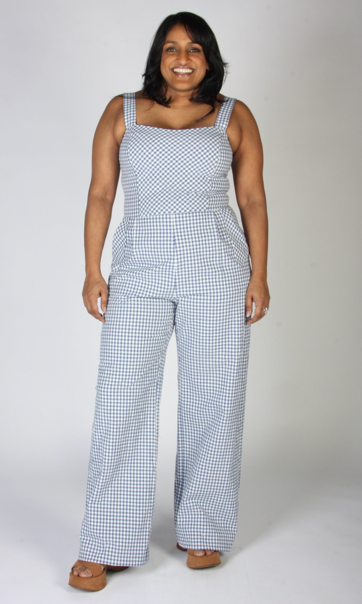 Roadrunner Jumpsuit - Blue Gingham