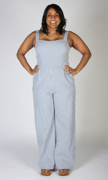Roadrunner Jumpsuit - Blue Gingham