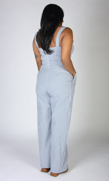 Roadrunner Jumpsuit - Blue Gingham