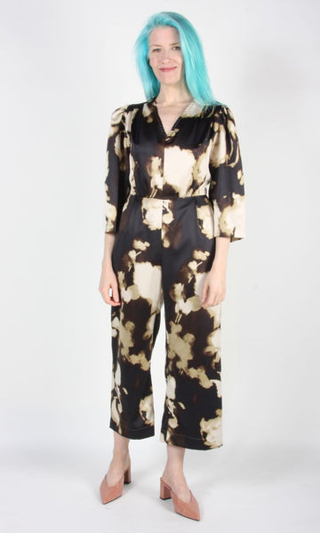 RN1327 - 12 - Sarcelle Jumpsuit - Ink Clouds