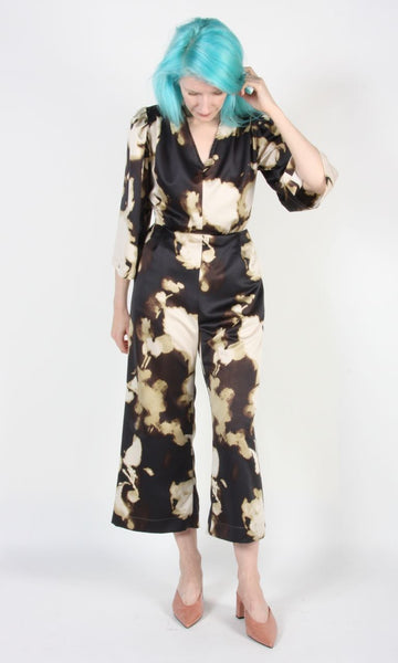 RN1327 - 12 - Sarcelle Jumpsuit - Ink Clouds