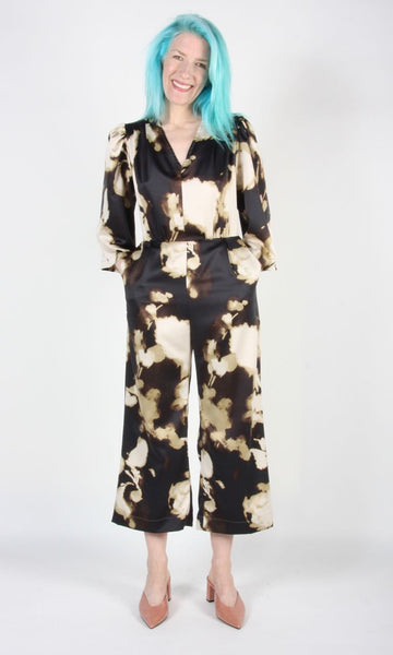 RN1327 - 12 - Sarcelle Jumpsuit - Ink Clouds
