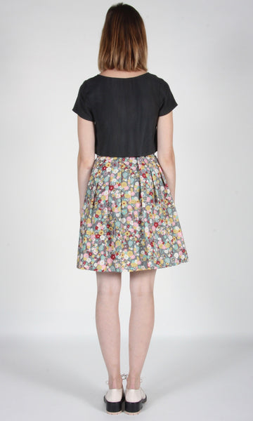 RN1525 - 10 - Schiffornis Skirt - Grey London Floral