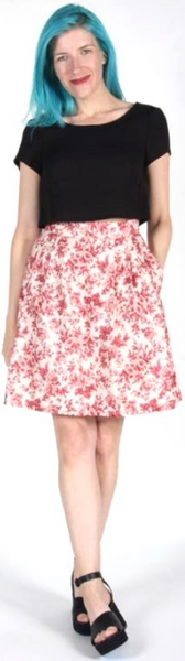 RN474 - 8 - Schiffornis Skirt - Rose Chintz