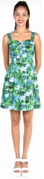 RN662 - 16 - Sylph Dress - Palm Trees