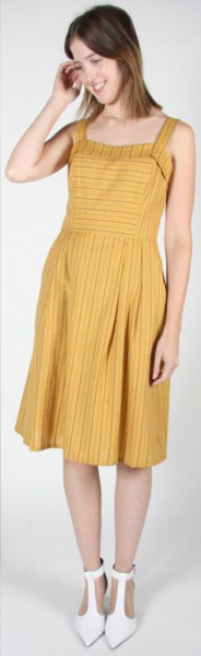 RN745 - 10 - Courlis Dress - Ochre Stripes