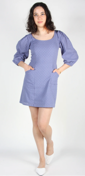 RN852 - 8 - Hummingbird Dress - Periwinkle