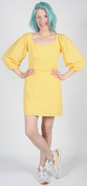 RN909 - 8 - Hummingbird Dress - Yellow