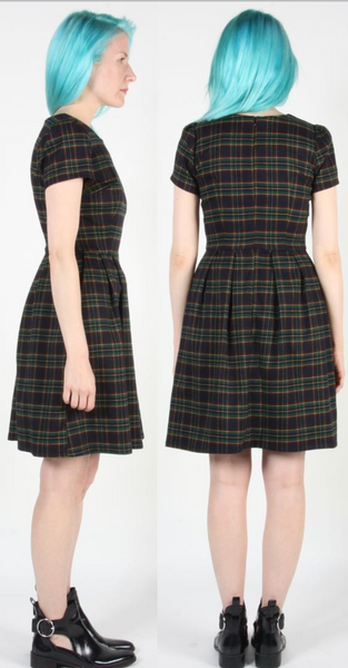 RN856 - 2 - Woodnymph Dress - Navy Plaid