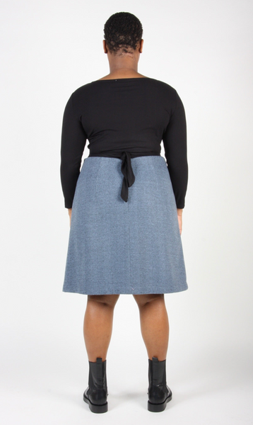 RN1565 - 14 - Miat-Bir Skirt - Blue Herringbone
