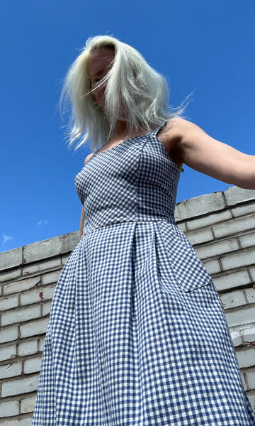 Sparrow Hawk Dress - Blue Gingham
