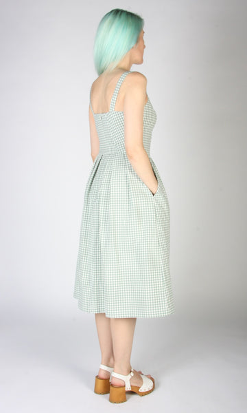 Sparrow Hawk Dress - Sage Gingham