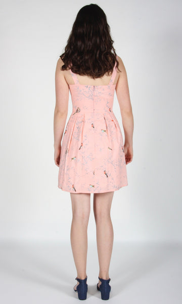 RN1137 - 12 - Starfrontlet Dress - Pink Forest Birds