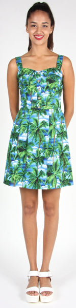 RN1433 - 10 - Sylph Dress - Palm Trees