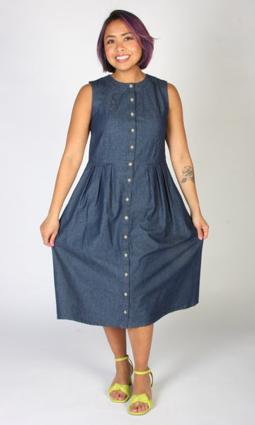 Thunder Pumper Dress - Dark Wash