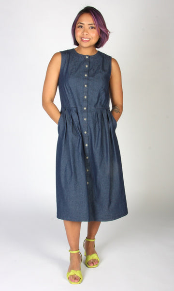 Thunder Pumper Dress - Dark Wash
