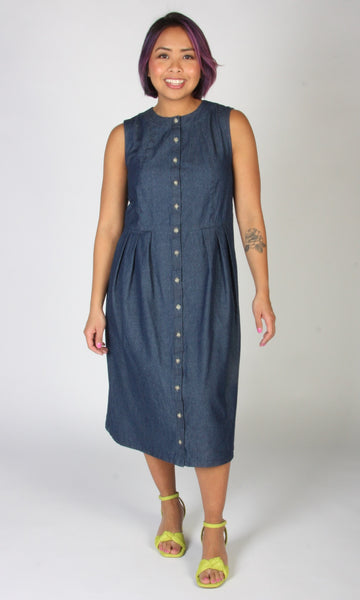 Thunder Pumper Dress - Dark Wash