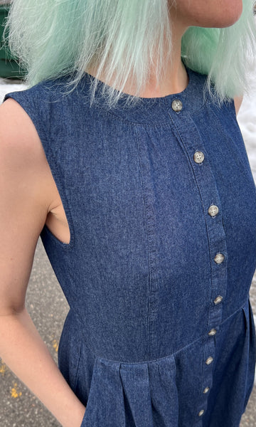 Thunder Pumper Dress - Dark Wash