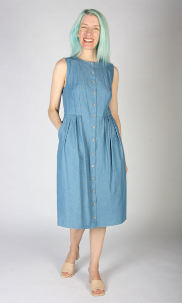 Thunder Pumper Dress - Medium Wash