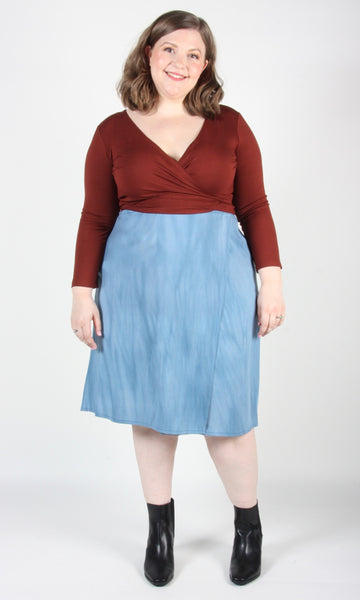 RN1417 - S - Tournepierre Skirt - Sand Washed Blue