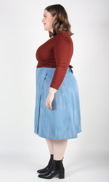 RN1417 - S - Tournepierre Skirt - Sand Washed Blue