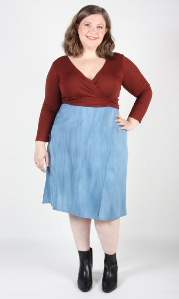 RN1417 - S - Tournepierre Skirt - Sand Washed Blue