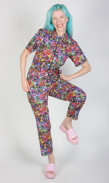 RN1330 - S - Twillick Jumpsuit - Flowerburst