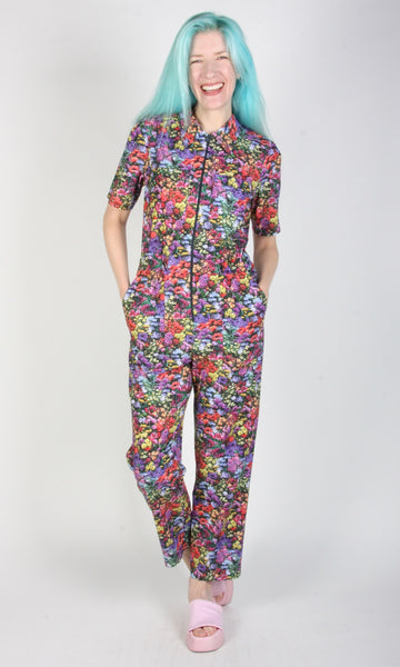 RN1330 - S - Twillick Jumpsuit - Flowerburst