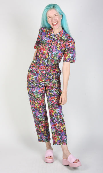 RN1330 - S - Twillick Jumpsuit - Flowerburst