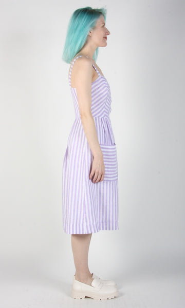 RN1317 - 10 - Vesper Sparrow Dress - Lavender Stripe