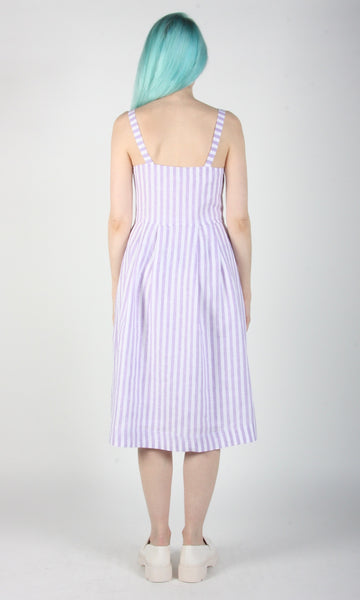 RN1317 - 10 - Vesper Sparrow Dress - Lavender Stripe
