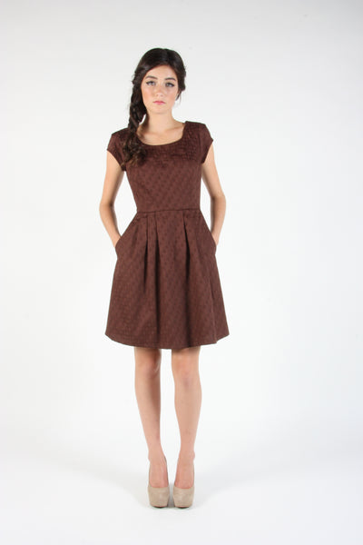 RN1334 - 8 - Violet Ear Dress - Cocoa