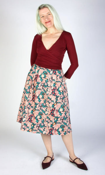Crescentchest Top - Burgundy