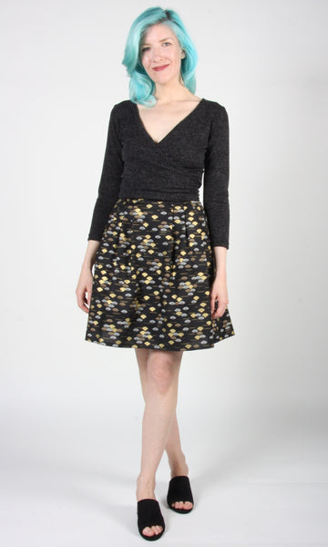 RN1732 - 4 - Akialoa Skirt - Gold Fans