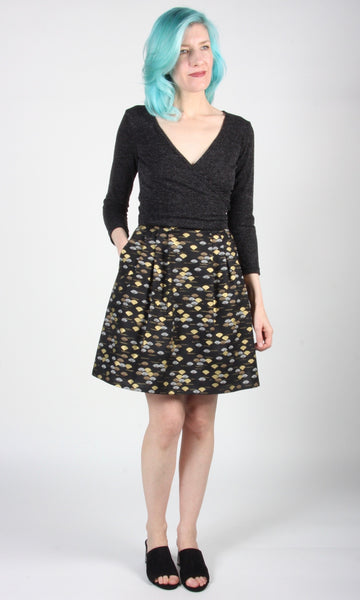 RN1732 - 4 - Akialoa Skirt - Gold Fans
