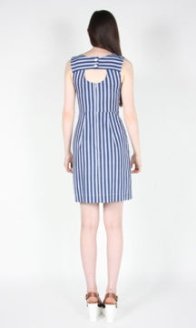 RN1152 - 14 - Whydah Dress - Blue Stripes