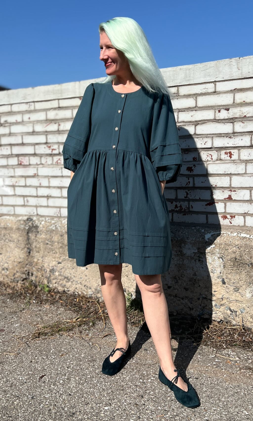 Willow Warbler Dress - Blue Spruce