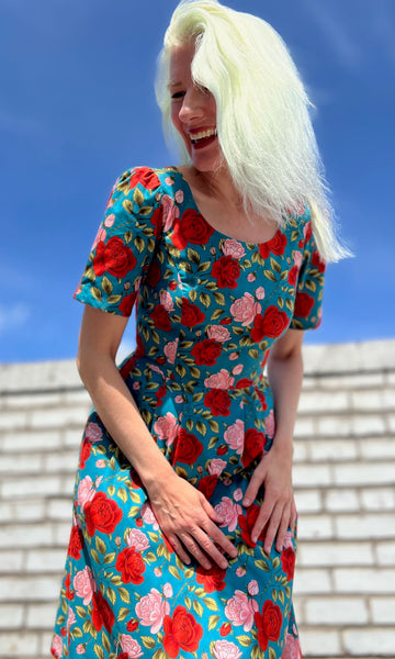 Winter Chippy Dress - Roses