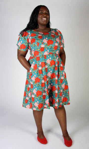 Winter Chippy Dress - Roses