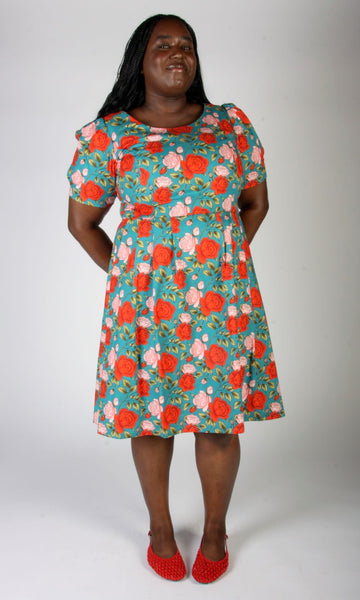 Winter Chippy Dress - Roses