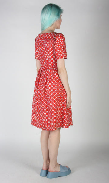 RN1578 - 10 - Winter Chippy Dress  - Red Patches