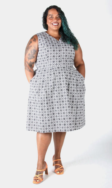 Wood Snipe Dress - Quatrefoil