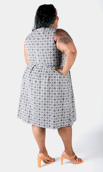 Wood Snipe Dress - Quatrefoil