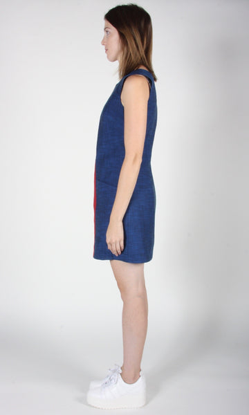 Antshrike Dress - Blue and Red