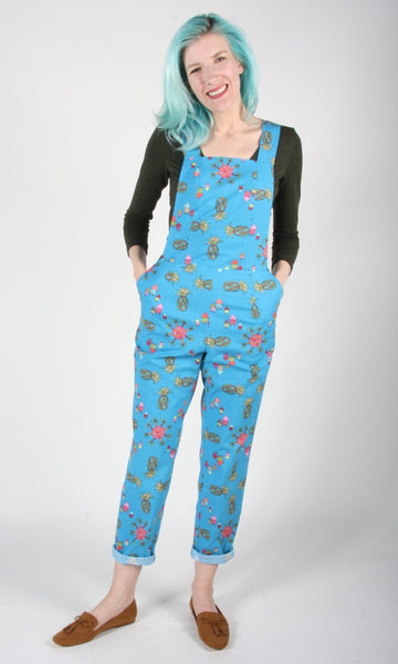 Bunting Overalls - Blue Pineapple Party