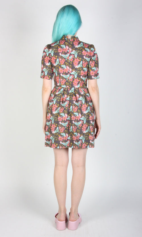 Moth print skater top dress