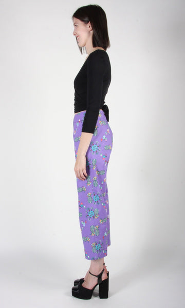 SS158 - 8 - Tiecel Pant - Purple Pineapple Party