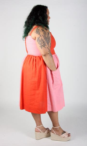 Timber Doodle Dress - Pink and Red