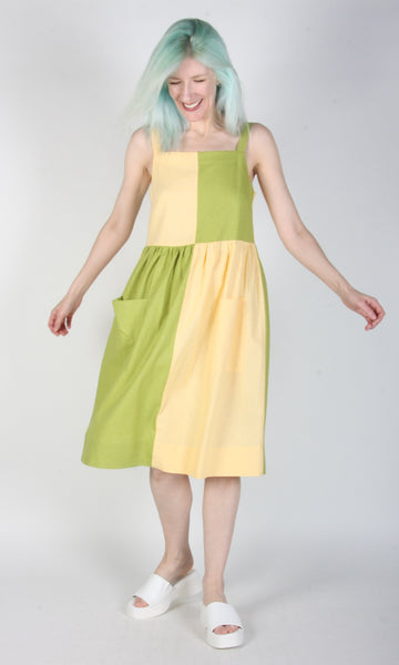 Timber Doodle Dress - Lemon Lime